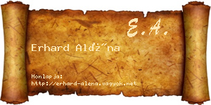 Erhard Aléna névjegykártya